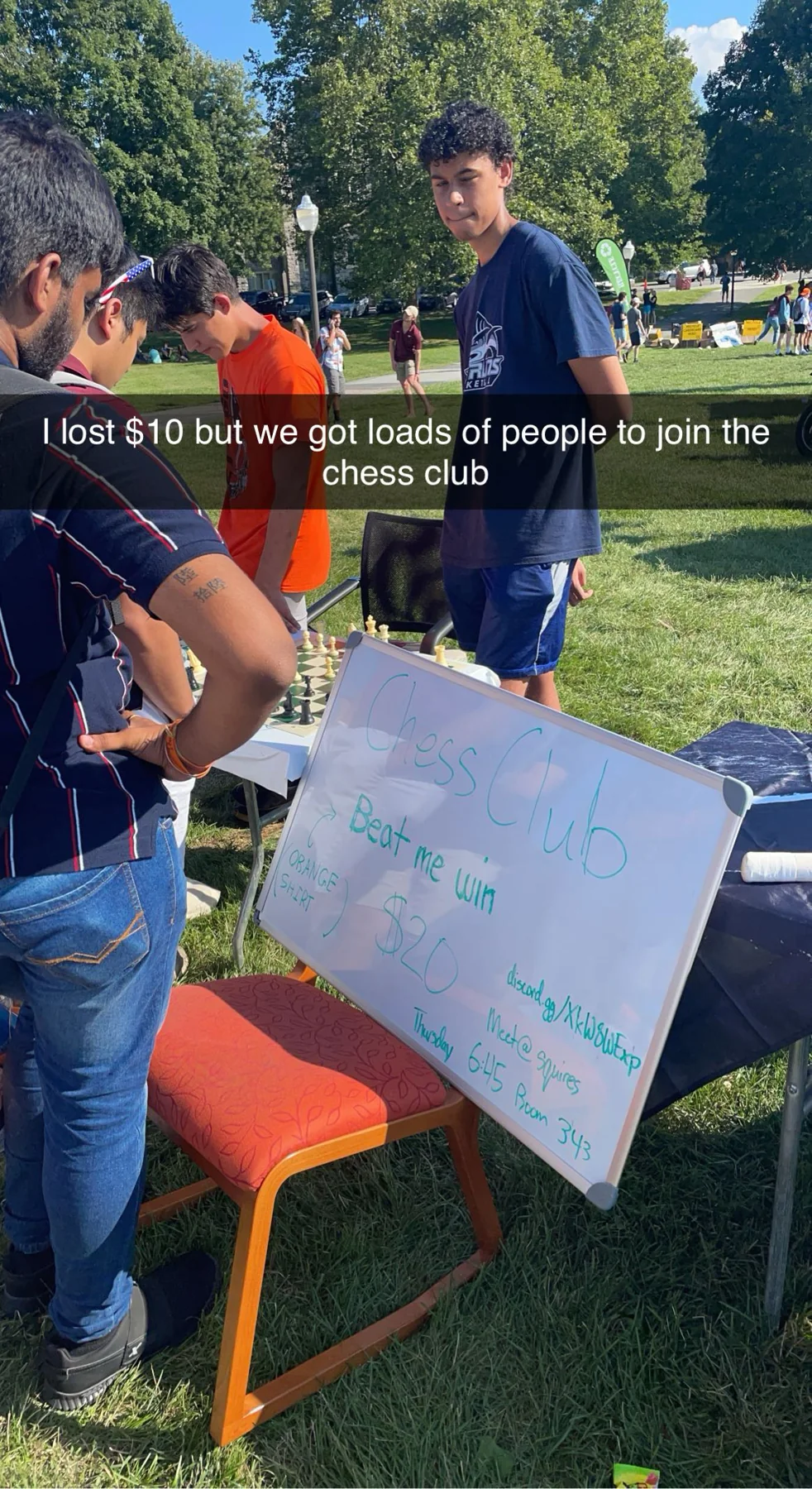 The Virginia Tech Chess Club challenge drawing a crowd